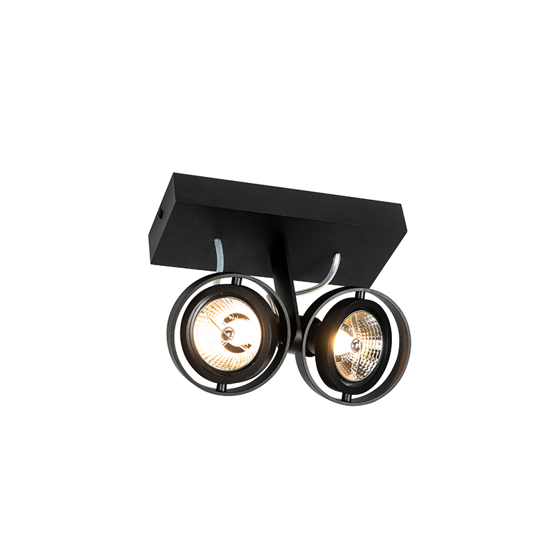 Moderné bodové svetlo čierne 2-žiarovkové - Master 70 Moderné bodové svetlo čierne 2-žiarovkové - Master 70