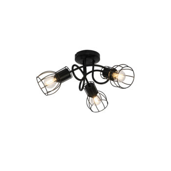 Moderné stropné bodové svetlo čierne 40 cm okrúhle 3-svetlo - Botu