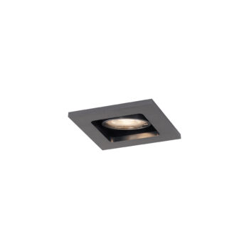 Moderné zabudované bodové svetlo tmavosivé GU10 50 mm okrúhle výkyvné - Qure