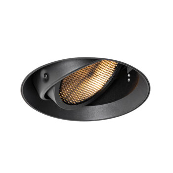 Moderné zapustené bodové svetlo čierne GU10 AR111 okrúhle bez rámu - Oneon Honey