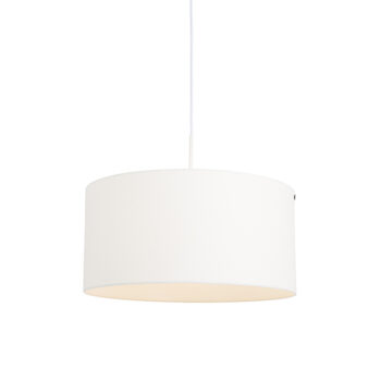 Moderné závesné svietidlo biele s bielym tienidlom 50 cm - Combi 1