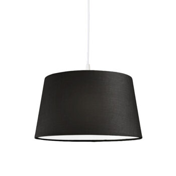 Moderné závesné svietidlo biele s čiernym tienidlom 45 cm - Pendant