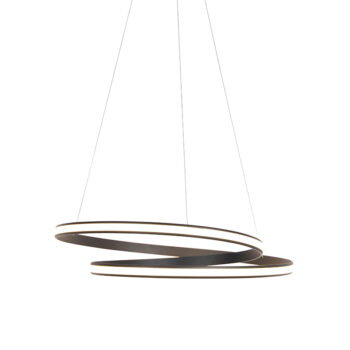 Moderné závesné svietidlo čierne 74 cm vrátane LED - Rowan