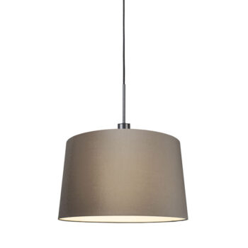 Moderné závesné svietidlo čierne s tienidlom 45 cm taupe - Combi 1