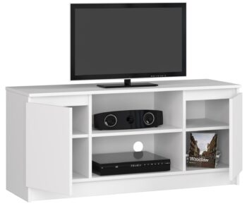 TV stolík ROMANA120: Moderné riešenie pre každú obývaciu izbu  Predstavujeme vám ROMANA120, TV stolík navrhnutý pre tých, ktorí chcú kombinovať moderný dizajn s funkcionalitou. Tento stolík je ideálnou voľbou pre každú obývaciu izbu a poskytne vám nielen miesto pre váš televízor, ale aj úložný priestor.   Typ tovaru: TV stolík Vhodné do miestnosti: obývacia izba < strong>Materiál: LTD Rozmer: 55 x 120 x 40 cm Farba: biela Vybavenie: dvierka plné (skrinka) Štýl: moderné, dizajnové Počet políc : 2   Vďaka svojmu modernému a dizajnovému vzhľadu sa ROMANA120 stane dominantným prvkom vašej obývačky. Biely odtieň pridáva svieži dotyk, zatiaľ čo dve police a skrinka s plnými dvierkami ponúkajú dostatok miesta na uloženie všetkých vašich mediálnych zariadení a príslušenstva. Prineste do svojho domova kúsok designu a funkčnosti s TV stolom ROMANA120.
