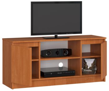 TV stolík ROMANA120 Materiál: LTD Ideálny pre obývaciu izbu s moderným a dizajnovým štýlom. Tento TV stolík je vyrobený z kvalitného materiálu LTD av elegantnej farbe jelša.  Rozmer: 55 x 120 x 40 cm Vybavenie: dvierka plné (skrinka) Počet políc: 2  ROMANA120 je dokonalým doplnkom pre každý interiér, ktorý ocení každý milovník moderného designu.