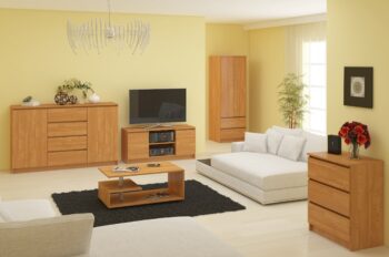TV stolík ROMANA120 Materiál: LTD Ideálny pre obývaciu izbu s moderným a dizajnovým štýlom. Tento TV stolík je vyrobený z kvalitného materiálu LTD av elegantnej farbe jelša.  Rozmer: 55 x 120 x 40 cm Vybavenie: dvierka plné (skrinka) Počet políc: 2  ROMANA120 je dokonalým doplnkom pre každý interiér, ktorý ocení každý milovník moderného designu.