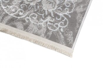 Moderný bielo-sivý dizajnový interiérový koberec so vzorom Šírka: 80 cm | Dĺžka: 150 cm