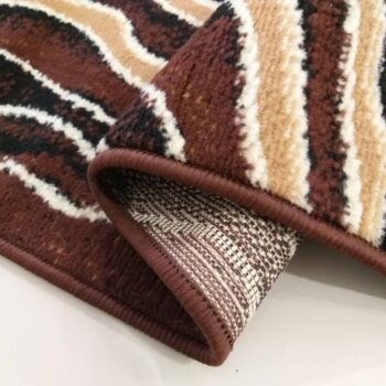 Moderný hnedý koberec s abstraktným motívom Šírka: 80 cm | Dĺžka: 150 cm