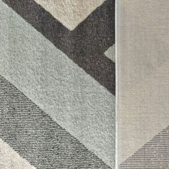 Moderný koberec s geometrickými vzormi v sivých farbách Šírka: 80 cm | Dĺžka: 150 cm