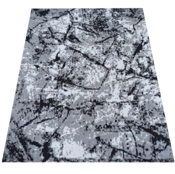 Moderný koberec s kamuflážnym vzorom v sivej farbe Šírka: 80 cm | Dĺžka: 150 cm