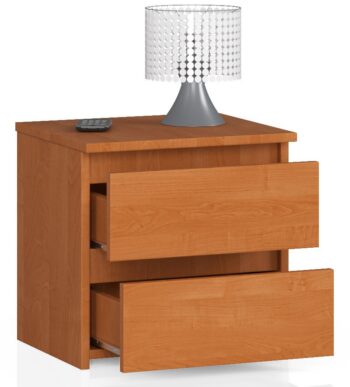 CALIN40 - Moderný nočný stolík pre dokonalú spálňu Odhaľte eleganciu a pohodlie s nočným stolíkom CALIN40. Vytvorený tak, aby poskytoval nielen praktickosť, ale aj štýl, tento stolík sa stane nevyhnutným kúskom vášho interiéru.  Materiál: Odolný a kvalitný LTD materiál garantujúci dlhovekosť a výnimočný vzhľad . Rozmery: 40 x 40 x 35 cm - ideálne rozmery pre vaše nočné potreby a knihy. Farba: Pokojný a teplý odtieň jelše, ktorý dodá vašej spálni útulnosť a eleganciu. Funkcia: Systém tichého dovierania pre maximálny komfort a minimalizáciu hluku. Vybavenie : 2 priestranné zásuvky poskytujú dostatok úložného priestoru pre všetko, čo potrebujete mať po ruke. Štýl: Moderný a dizajnový vzhľad, ktorý zaujme na prvý pohľad a skvele sa hodí do každej modernej spálne.  Dajte svojej spálni nádych luxusu a pohodlia s nočným stolíkom CALIN40. Kombinácia vzhľadu, funkčnosti a kvality v jednom produkte.