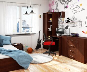 Dizajnový písací stôl RAST v elegantnom odtieni wenge  Predstavujeme vám RAST - písací stôl, ktorý je ideálnym doplnkom pre vašu detskú izbu, kanceláriu alebo pracovňu. Jeho moderný vzhľad spojený s praktickými funkciami robí tento nábytok nepostrádateľným pomocníkom v každodennej práci či učení.   Typ tovaru: Písací stôl Materiál: Kvalitné a odolné LTD < strong>Rozmery: 74 x 68 x 51 cm - ideálne rozmery pre menšie priestory Farba: Temný a elegantný odtieň wenge Štýl: Moderný a dizajnový vzhľad, ktorý oživí váš interiér Vybavenie: Praktická výsuvná doska na klávesnici pre pohodlné písanie  Počet políc: 1 - dostatok miesta na uskladnenie vašich nevyhnutností   Písací stôl RAST nie je len o vzhľade. Vďaka svojmu premyslenému designu a funkčnosti je skvelým riešením pre každý moderný interiér. Jeho výsuvná doska na klávesnici zaistí maximálny komfort pri práci či štúdiu.