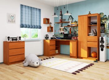 SCYL155L: Moderný rohový stôl v odtieni jelše Predstavujeme vám SCYL155L, písací stôl, ktorý kombinuje elegantný dizajn s praktickosťou. S jeho farbou jelša a moderným štýlom je ideálnou voľbou pre detskú izbu, kanceláriu či pracovňu.  Typ tovaru: Písací stôl  Materiál: Vysoko kvalitné LTD Rozmer: 77 x 155 x 85 cm Farba: Teplý odtieň jelša  Vybavenie: 3 zásuvky na uskladnenie vašich potrieb Štýl: Moderné a dizajnové prevedenie < strong>Tvar: Rohový, na efektívne využitie priestoru Počet políc: 4, na usporiadanie vašich dokumentov a predmetov  Ľavé prevedenie. Stôl SCYL155L prináša kombináciu funkčnosti a estetiky. Jeho farba jelša pridáva do vášho priestoru príjemný a pohodlný pocit, zatiaľ čo jeho dizajnový vzhľad zvýrazní modernosť interiéru.