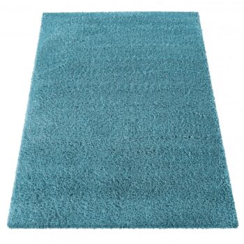 Moderný shaggy koberec v tyrkysovej farbe Šírka: 80 cm | Dĺžka: 150 cm