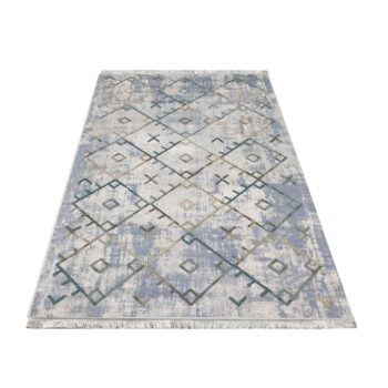 Moderný sivý koberec so strapcami v škandinávskom štýle Šírka: 80 cm | Dĺžka: 150 cm