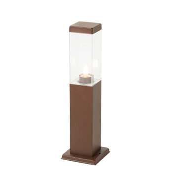 Moderný vonkajší lampáš hrdzavohnedý 45 cm - Malios