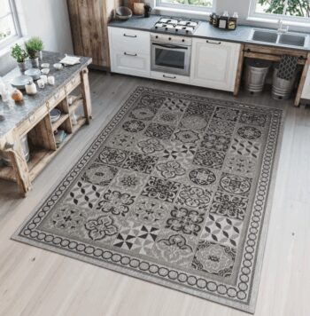 Moderný vzorovaný koberec v sivej farbe Melissa Šírka: 140 cm | Dĺžka: 200 cm