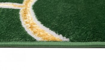 Moderný zelený koberec s jedinečným zlatým vzorom Šírka: 160 cm | Dĺžka: 220 cm