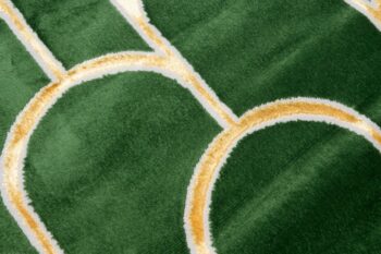 Moderný zelený koberec s jedinečným zlatým vzorom Šírka: 160 cm | Dĺžka: 220 cm