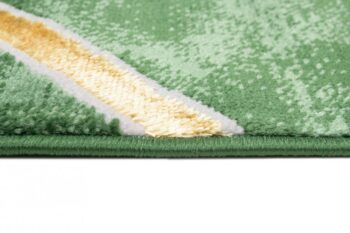 Moderný zelený koberec s jednoduchým zlatým  vzorom Šírka: 120 cm | Dĺžka: 170 cm