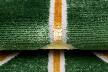 Moderný zelený koberec s jednoduchým zlatým  vzorom Šírka: 140 cm | Dĺžka: 200 cm