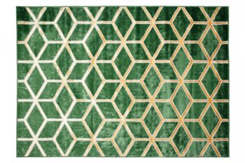 Moderný zelený koberec s originálnym geometrickým vzorom Šírka: 120 cm | Dĺžka: 170 cm