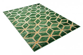 Moderný zelený koberec s originálnym geometrickým vzorom Šírka: 120 cm | Dĺžka: 170 cm