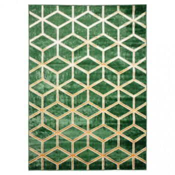 Moderný zelený koberec s originálnym geometrickým vzorom Šírka: 160 cm | Dĺžka: 220 cm