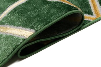 Moderný zelený koberec s originálnym geometrickým vzorom Šírka: 160 cm | Dĺžka: 220 cm
