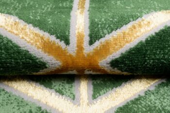 Moderný zelený koberec s originálnym geometrickým vzorom Šírka: 160 cm | Dĺžka: 220 cm