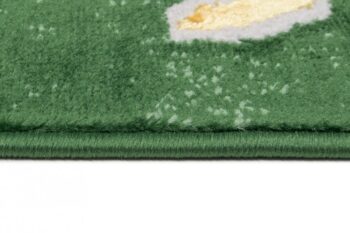 Moderný zelený koberec s originálnym zlatým vzorom Šírka: 120 cm | Dĺžka: 170 cm