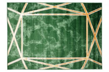 Moderný zelený koberec so zlatým vzorom Šírka: 140 cm | Dĺžka: 200 cm