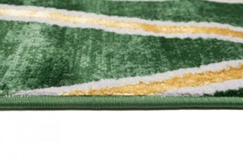 Moderný zelený koberec so zlatým vzorom Šírka: 140 cm | Dĺžka: 200 cm