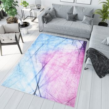 Modro-ružový abstraktný trendový koberec Šírka: 140 cm | Dĺžka: 200 cm