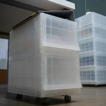 Modulárny úložný box Wave Junior Mist bez koliesok 43,4 x 27,2 x 22 cm, úzky - 1 zásuvka
