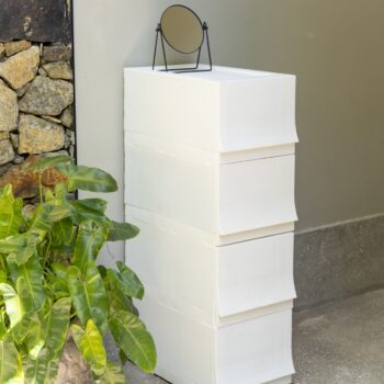 Modulárny úložný box Wave Snow bez koliesok 54,6 x 43,4 x 22 cm, široký - 1 zásuvka