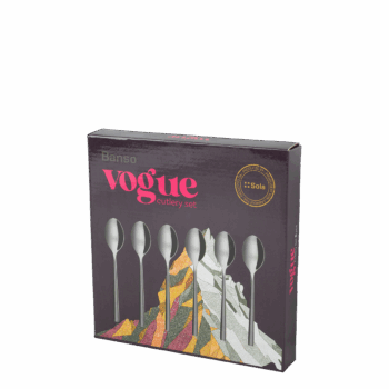 Set 6 mokka lyžičiek Vogue CR Banso je skvelým doplnkom pre štýlové servírovanie kávy. Ich jednoduchý, elegantný dizajn ladí s každým typom porcelánu a dodáva šálke kávy jemný šmrnc. Vyrobené z kvalitného materiálu, sú odolné a ľahko udržiavateľné – ideálne na každodenné použitie aj výnimočné chvíle.