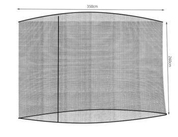 Moskytiéra na záhradný slnečník 3,5m - čierna