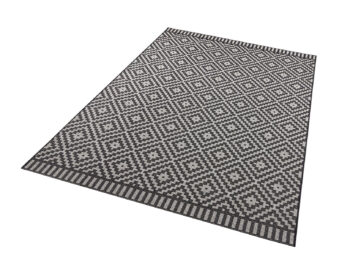Mujkoberec Original, Kusový koberec Mujkoberec Original Mia 103520 Black Creme – na von aj na doma, 200x290, čiernobiela, chodba / predsieň