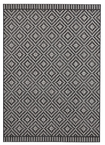 Mujkoberec Original, Kusový koberec Mujkoberec Original Mia 103520 Black Creme – na von aj na doma, 200x290, čiernobiela, chodba / predsieň