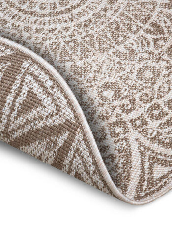 Mujkoberec Original, Kusový koberec Mujkoberec Original Nora 105453 Linen kruh – na von aj na doma, 240x240 (priemer) kruh, hnedá, chodba / predsieň
