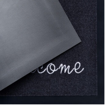 Mujkoberec Original, Protišmyková rohožka Welcome 104504 Anthracite – na von aj na doma, 45x75, šedá, chodba / predsieň