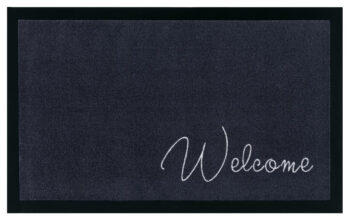 Mujkoberec Original, Protišmyková rohožka Welcome 104504 Anthracite – na von aj na doma, 45x75, šedá, chodba / predsieň
