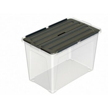 Multibox s pripevneným vekom Eco 48 l, čierne veko, 48 l