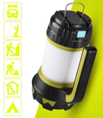 Multifunkčná kempingová LED lampa, baterka