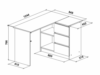 Základom každej detskej, študentskej izby či pracovne je správne zvolený PC stolík. Stavte na kvalitu, praktickosť a priestrannosť a zaobstarajte si rohový PC stolík AFORS. Je vyrobený v univerzálnom bielom prevedení, vďaka čomu ho viete krásne kombinovať s akýmkoľvek zariadením interiéru. Afors…