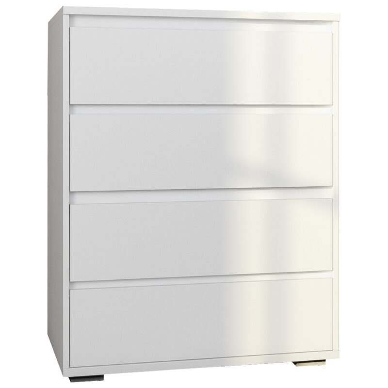 NABBI Lovik CH-800-4DR zásuvková komoda biela So zásuvkovou komodou LOVIK CH-800-4DR sa už Vaše oblečenie nikdy nebude povaľovať po zemi. Bohatý úložný priestor rozdelený do štyroch zásuviek Vám dopraje dostatok miesta na všetky veci. Rozmery komody sú (ŠxHxV): 80x48x103 cm. Jej moderné a elegantné prevedenie zvýrazňuje biela farba, ktorá je…