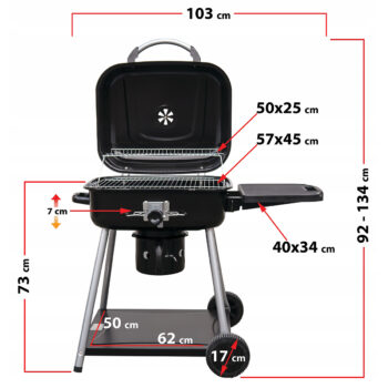 NABBI MIR-417 záhradný gril čierna - Image 2