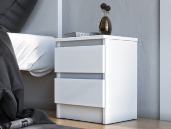 V jednoduchosti je krása. Bezpochyby to platí o nočnom stolíku MOLGAN. Jednoduchý dizajn a zároveň tak štýlový a elegantný. Dve praktické zásuvky, ktorými disponuje sa postarajú a bezpečne ukryjú Vašu knihu, mobil či iné predmety, ktoré chcete mať stále po ruke. Pre jednoduchšiu manipuláciu sú…